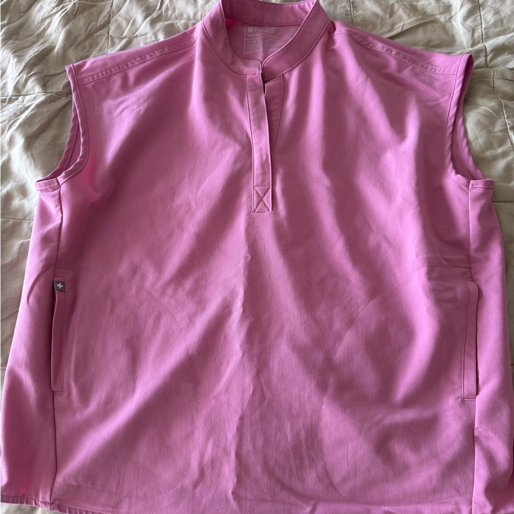 Figs chalk pink Rafaela top